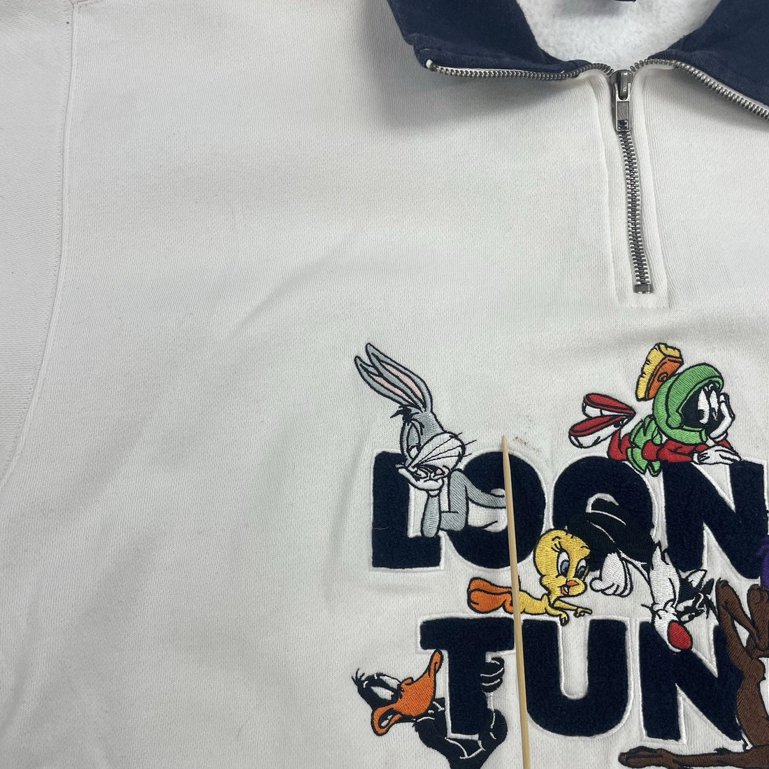 Vintage Looney Tunes 1/4 Zip Sweatshirt Size Large Cartoon 1997 90s