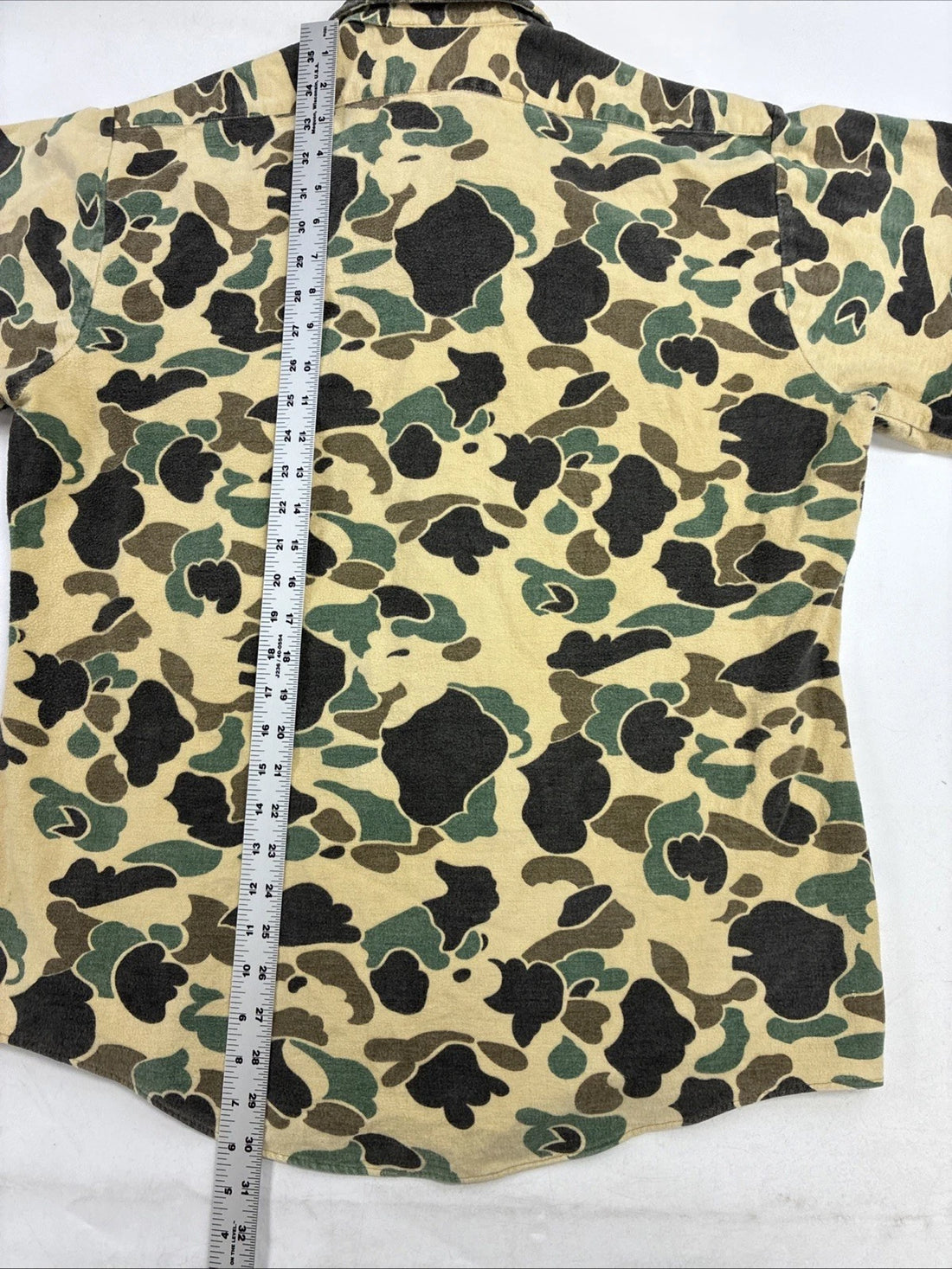 Vintage Duxbak Duck Camo Button Up Shirt Size Large