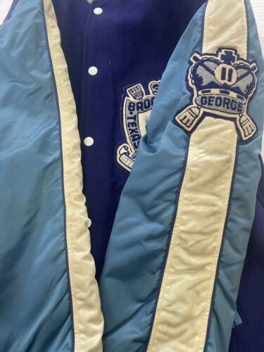 Vintage Texas Royals Broomball Wool Varsity Jacket Size Large 1965 60s