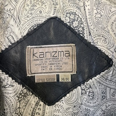 Vintage Karizma Leather Bomber Jacket Size Medium