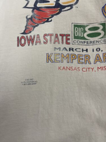 Vintage Kansas Jayhawks ISU Cyclones Big 8 Championship T-Shirt XL 1996 90s NCAA