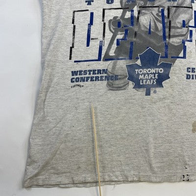 Vintage Toronto Maple Leafs Doug Gilmour Nutmeg T-Shirt Size Large 90s NHL