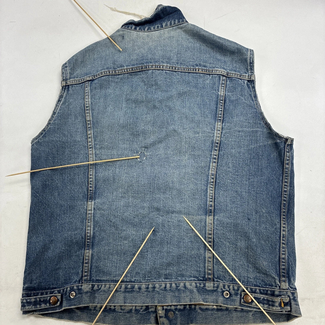 Vintage GWG Denim Vest Jacket Size Large