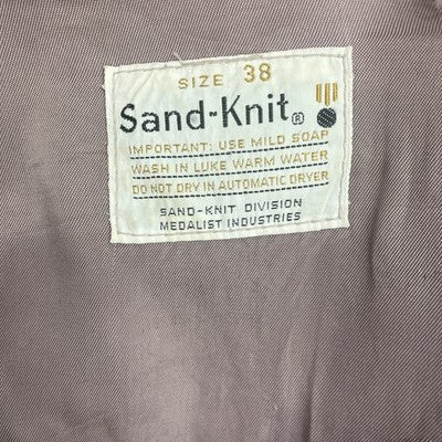 Vintage Sand-Knit Letterman Varsity Jacket Size 38 1970s 70s