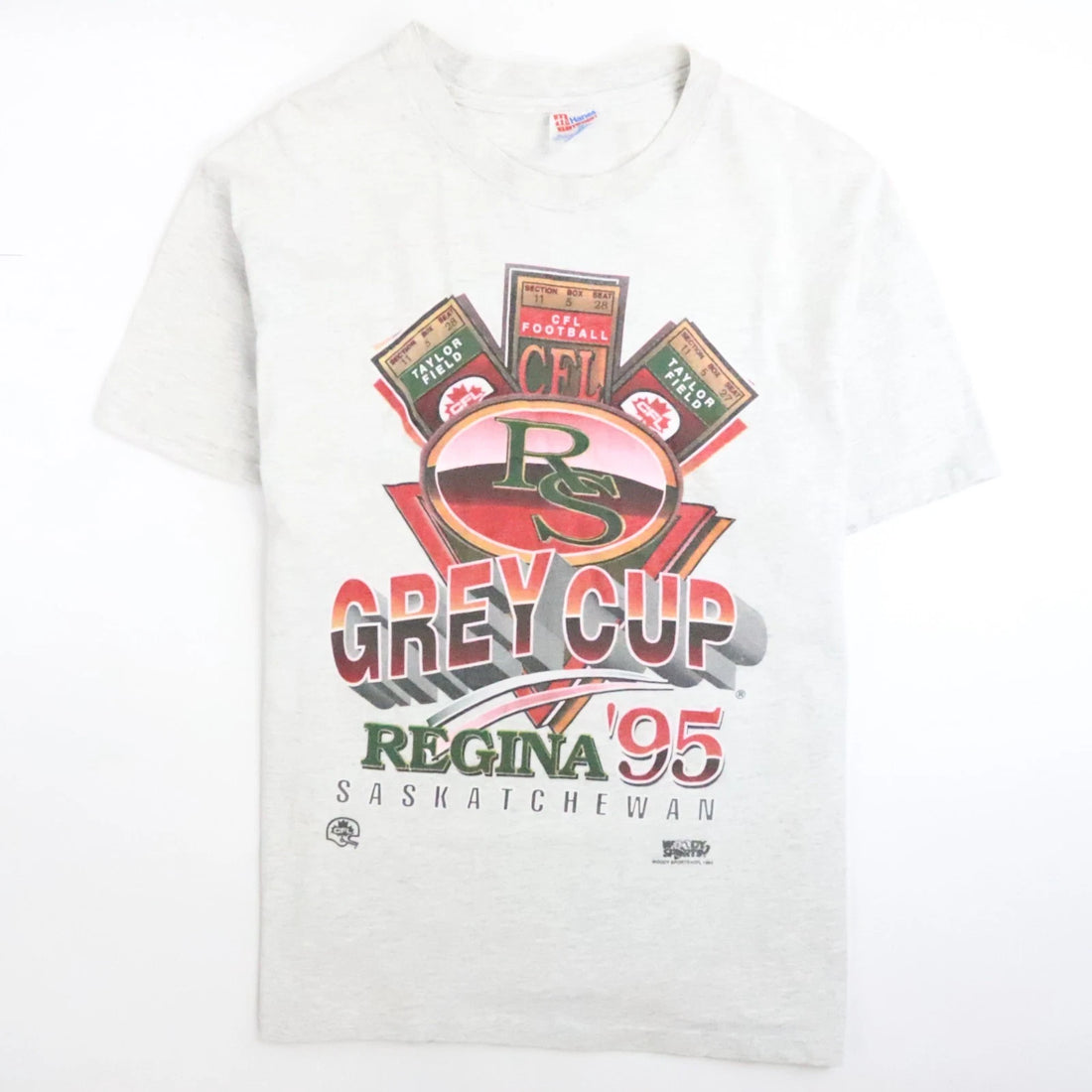 Vintage Grey Cup Regina Saskatchewan T-Shirt Size Large 1995 90s CFL