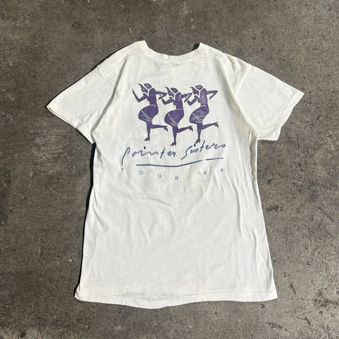 Vintage Pointer Sisters 1986 Tour T-Shirt Size Small 80s