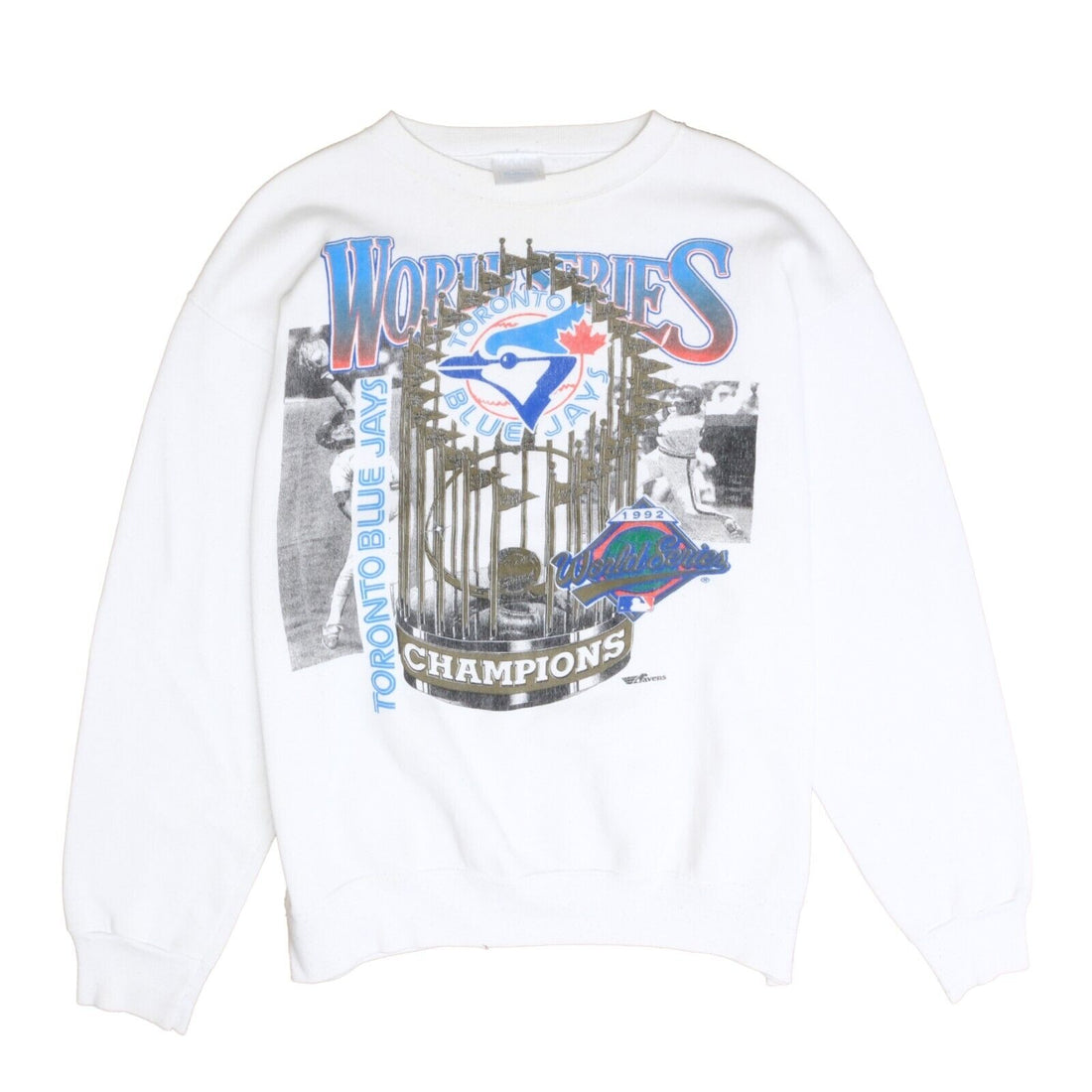 Vintage Toronto Blue Jays World Series Champions Sweatshirt Large 1992 90s MLB