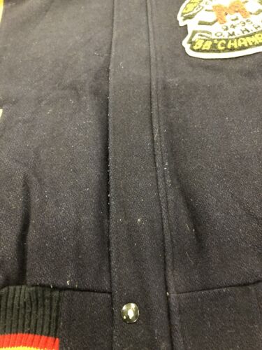 Vintage Midland Hockey Leather Wool Varsity Jacket Size XL 1988 80s