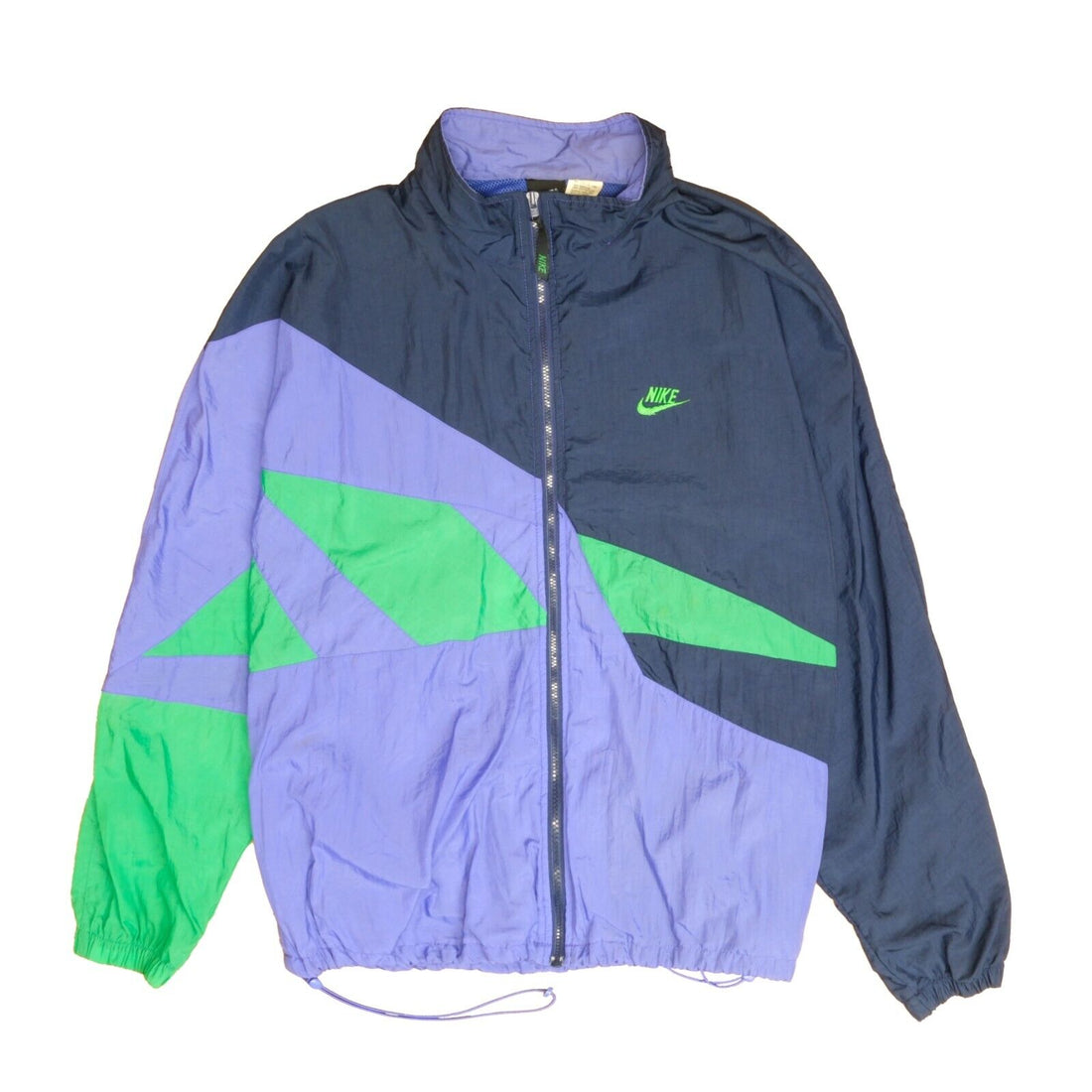 Vintage Nike Windbreaker Light Jacket Size XL Purple Green