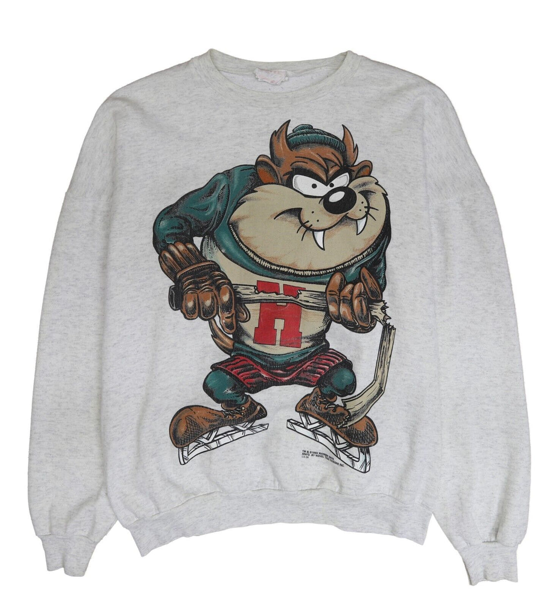 Vintage Taz Ice Devils Hockey Sweatshirt Medium Looney Tunes 1994 90s