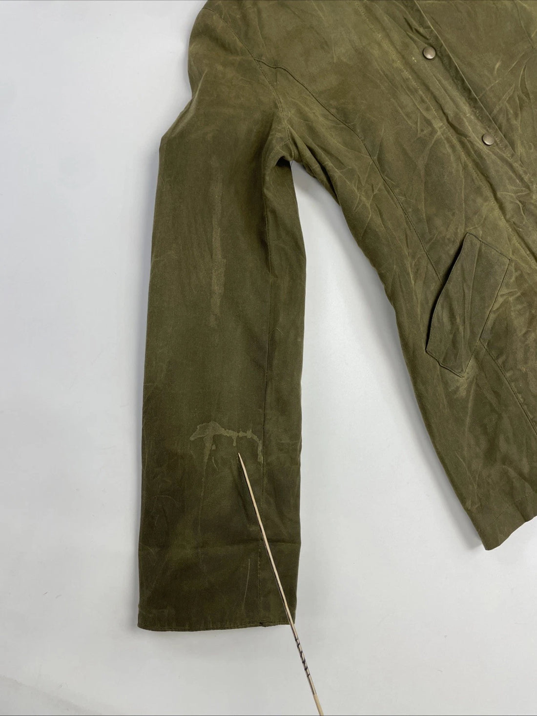 Vintage Paul Brodie Waxed Cotton Coat Jacket Size Small Green