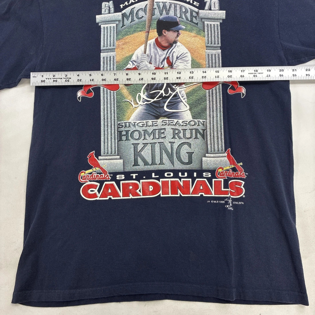Vintage St. Louis Cardinals Mark McGwire Home Run King T-Shirt XL 1998 90s MLB