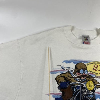 Vintage BMW MOA Riding The Heavens Of Oshkosh Crewneck Sweatshirt Size XL 90s
