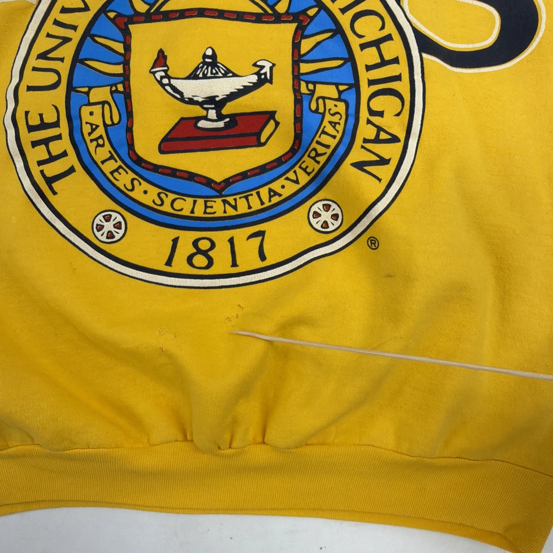 Vintage Michigan Wolverines Spell Out Sweatshirt Hoodie Size XL 90s NCAA
