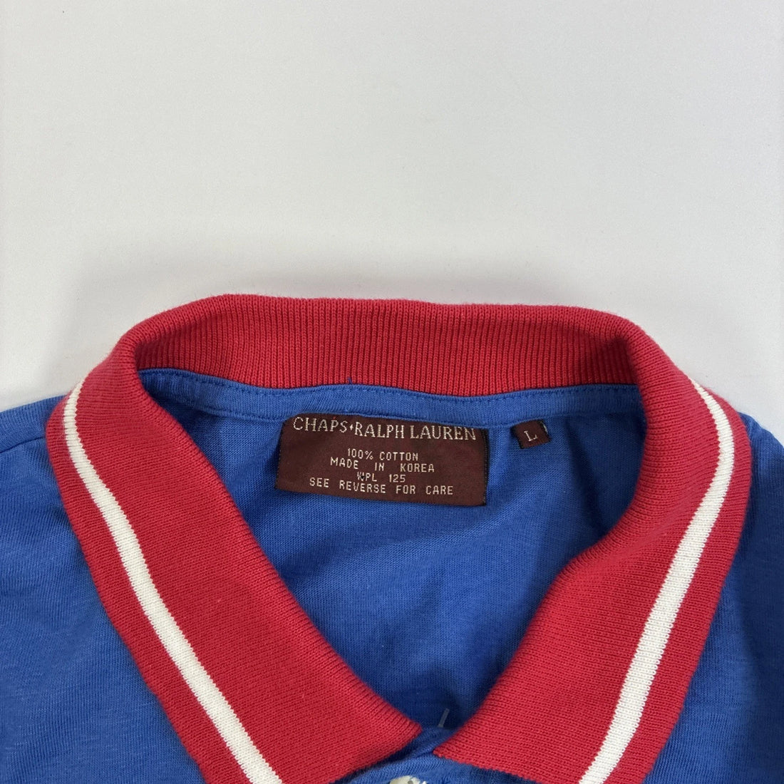 Vintage Chaps Ralph Lauren Polo Shirt Size Large 80s