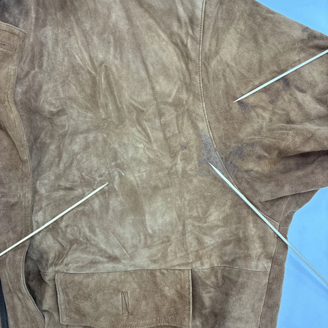 Vintage Solsona Lamb Suede Bomber Jacket Size 2XL Barcelona Spain