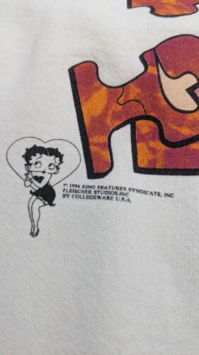 Vintage Betty Boop Puzzle Piece Crewneck Sweatshirt Size XL Cartoon 1994 90s