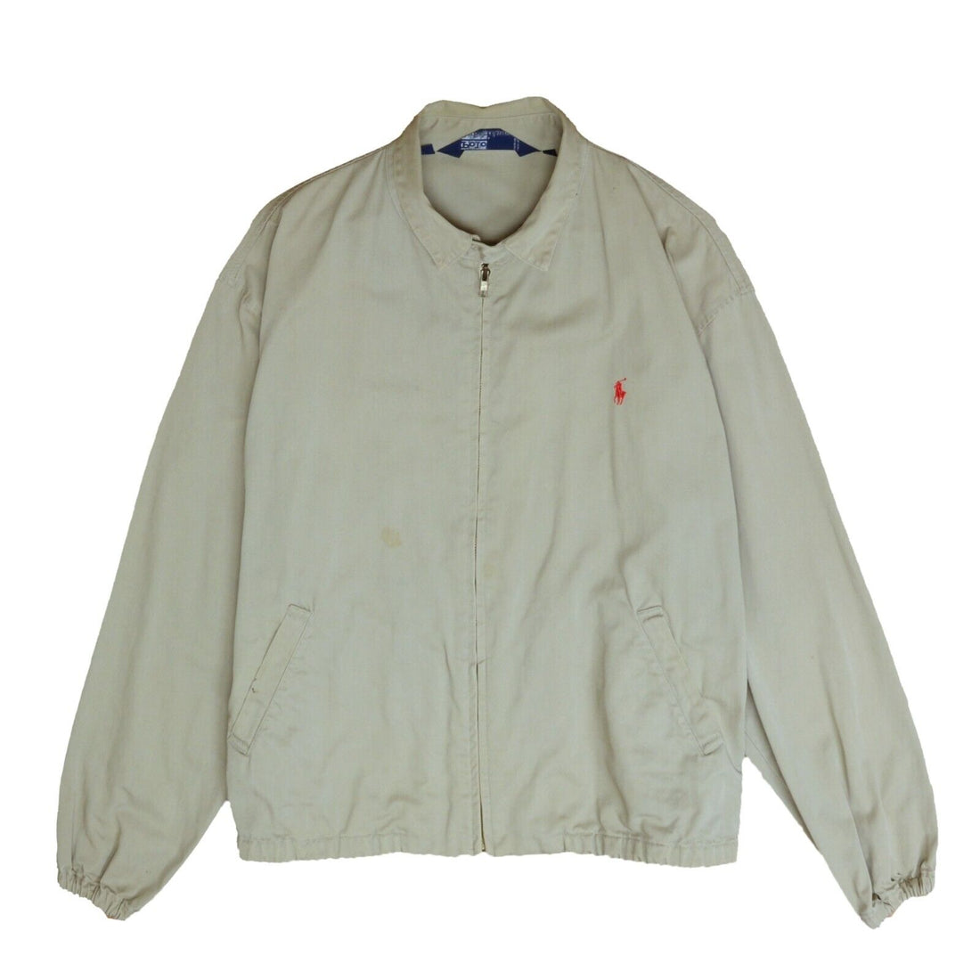 Vintage Polo Ralph Lauren Harrington Bomber Jacket Size XL Beige