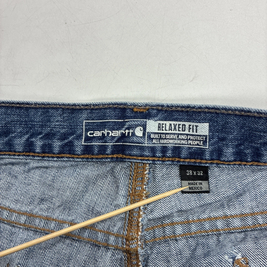 Carhartt Denim Jeans Pants Size 38 X 32 Blue