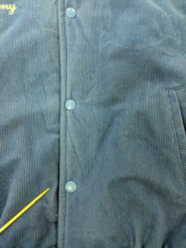 Vintage Scarboro Corduroy Bomber Jacket Size Small Blue