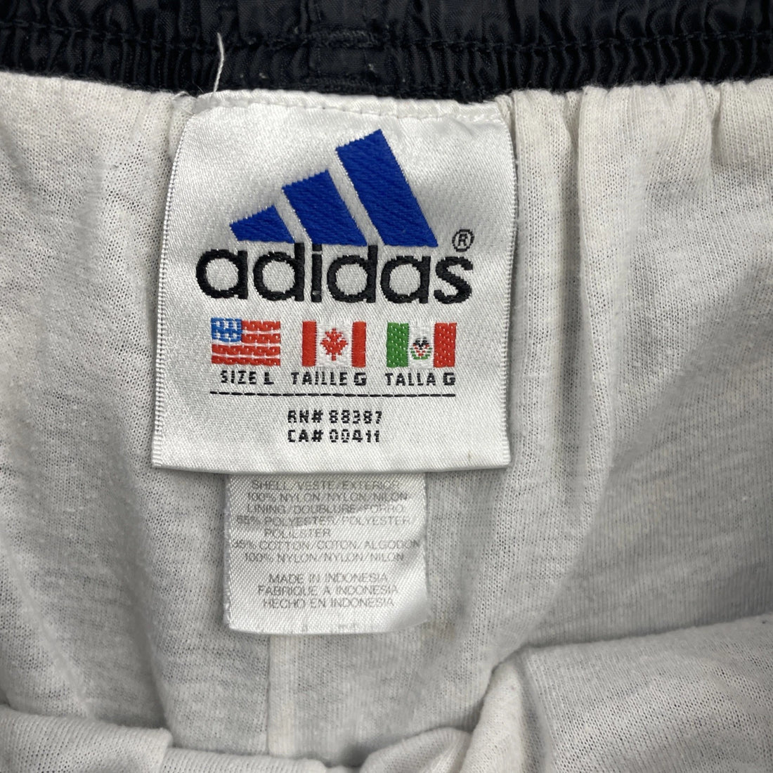 Vintage Adidas Nylon Track Pants Size Large Striped