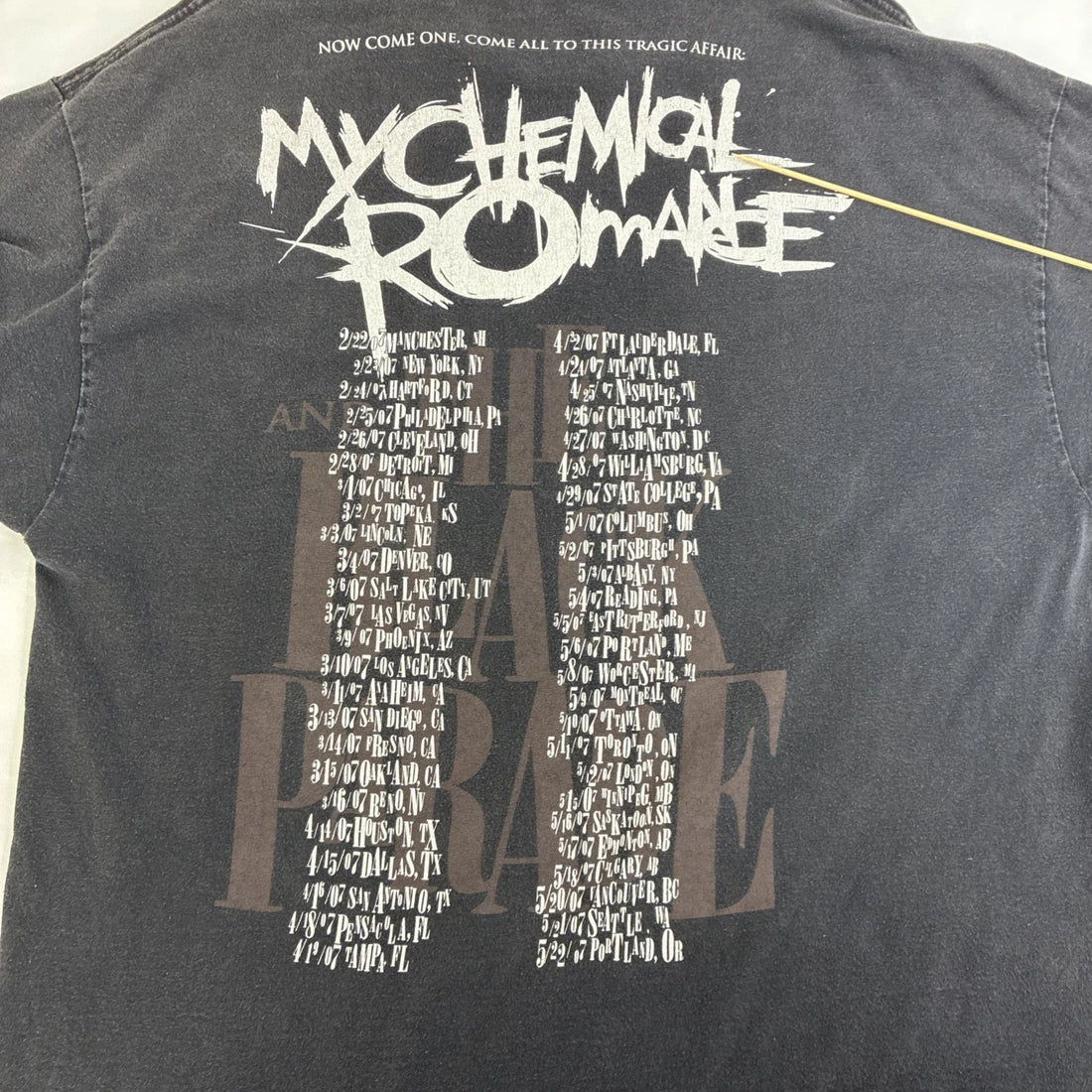 My Chemical Romance The Black Parade Tour T-Shirt Size XL Emo Band Tee
