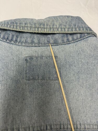 Vintage Versace Jeans Couture Denim Trucker Jacket Size Large Light Wash