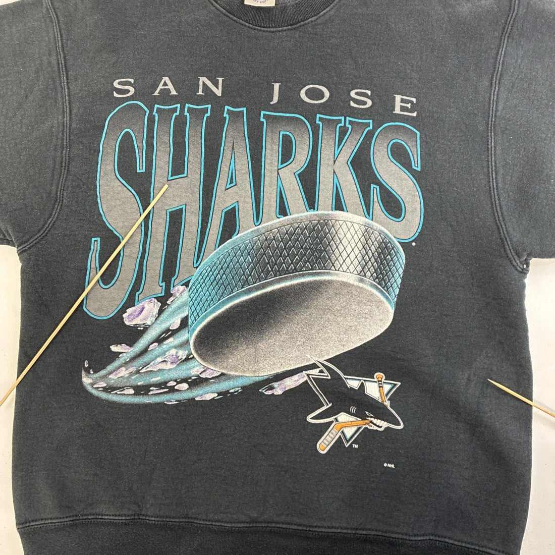 Vintage San Jose Sharks Sweatshirt Crewneck Size Large 90s NHL