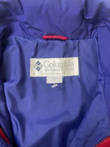 Vintage Columbia Windbreaker Light Jacket Size Large Red