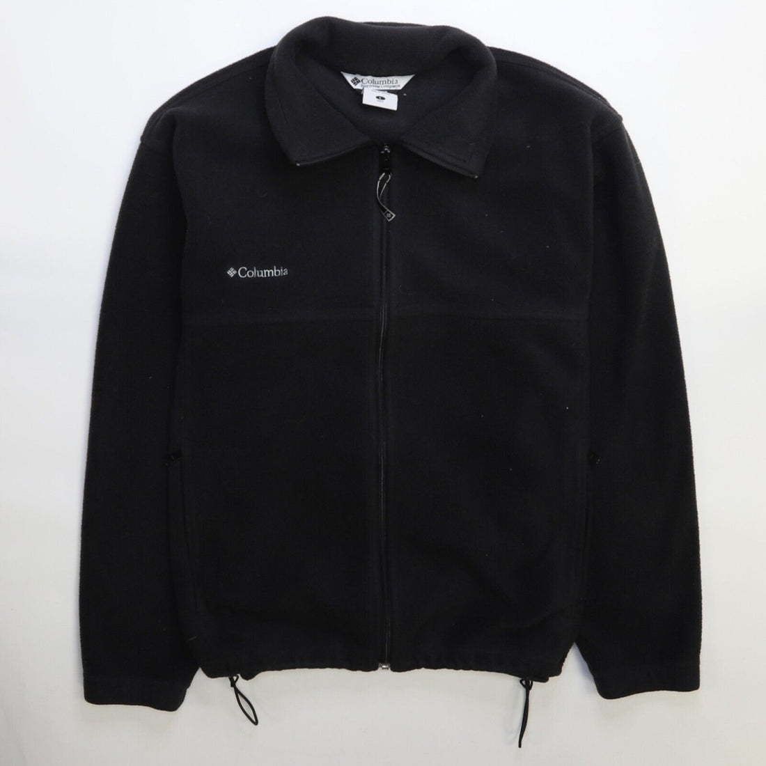 Columbia Full Zip Fleece Jacket Size Large Black