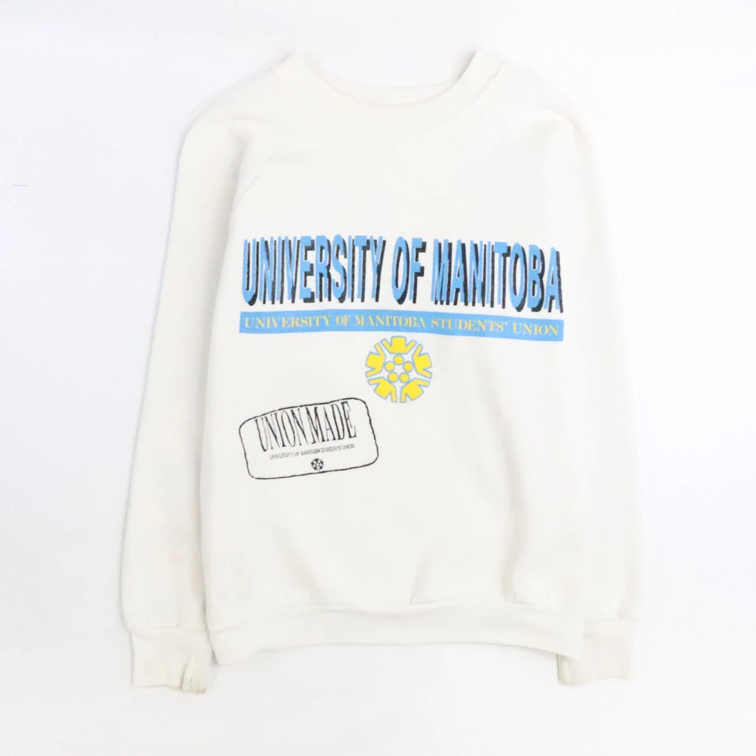 Vintage University Of Manitoba Student Union Crewneck Sweatshirt Size Large 90s