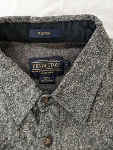 Pendleton Weston Wool Button Up Shirt Size Large