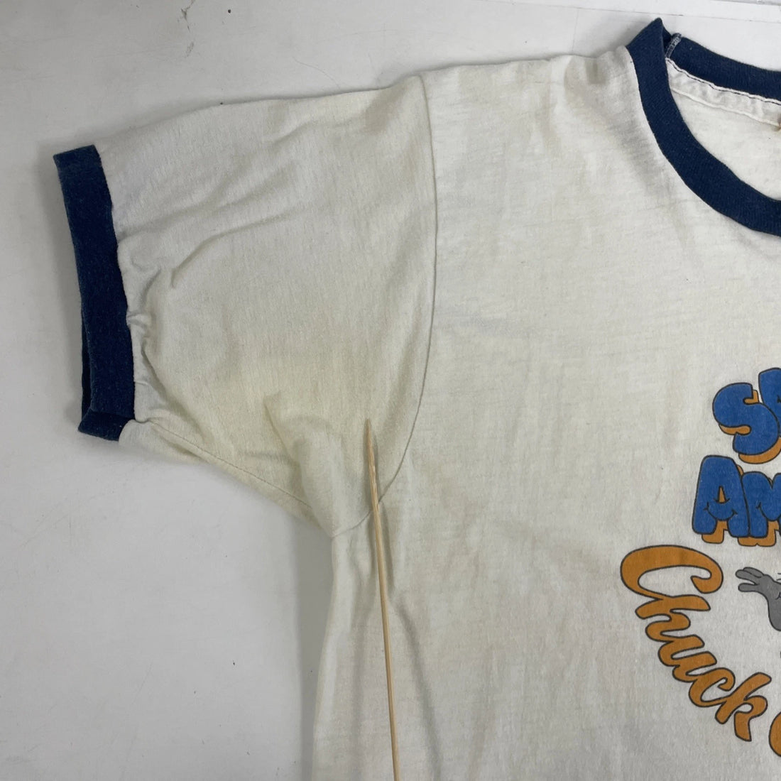 Vintage Chuck E Cheese Ringer T-Shirt Size XL 1982 80s