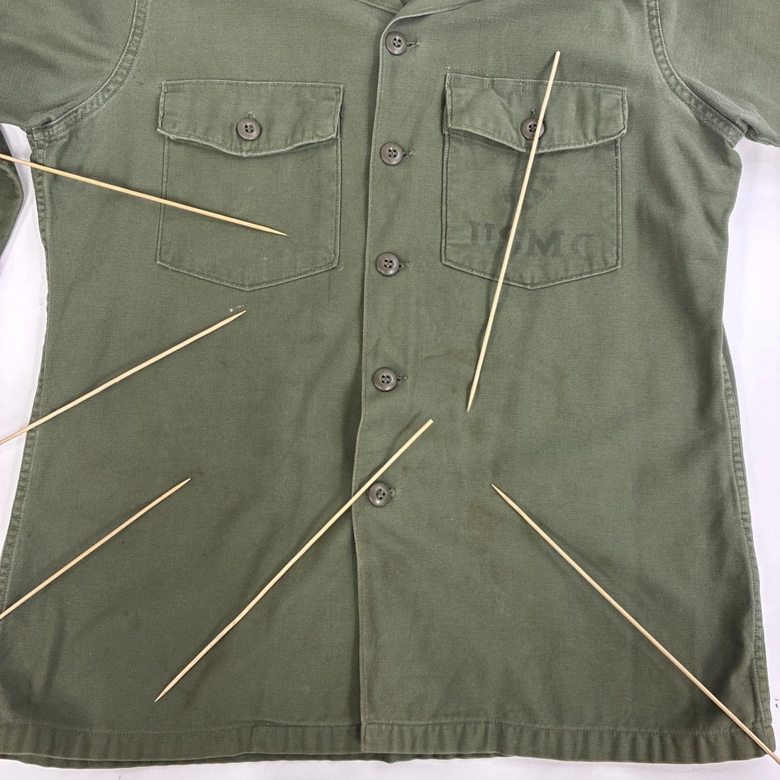 Vintage USMC OG 107 Field Shirt Size Large