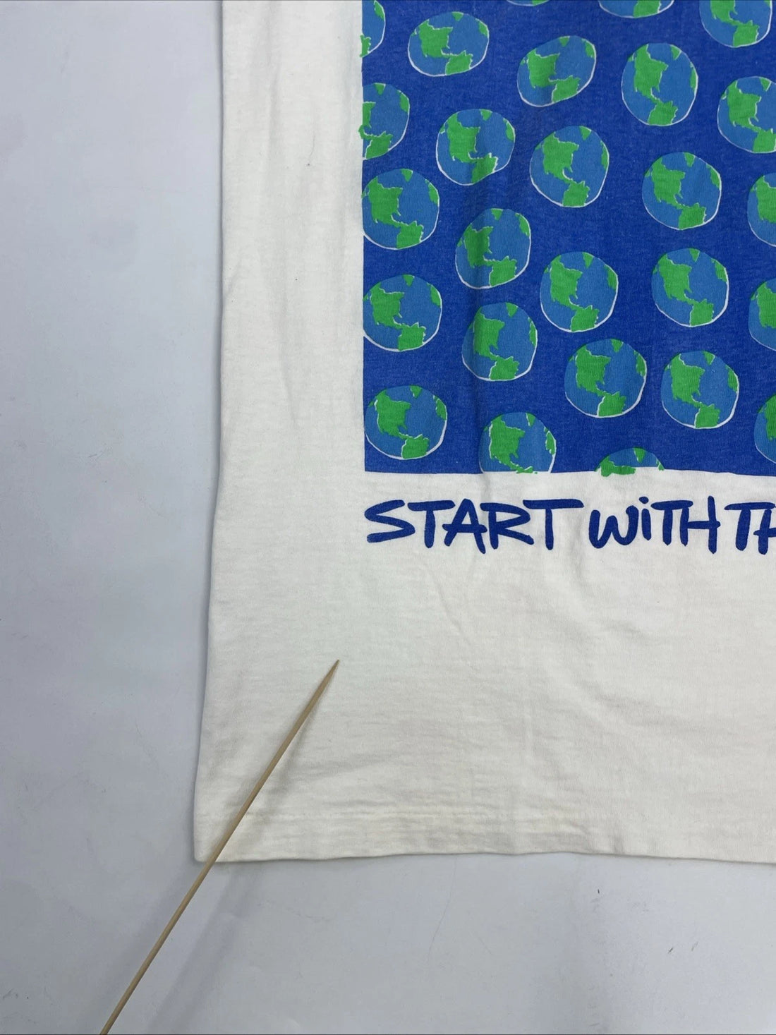Vintage Save The Planet Start With The USA Gravity Graphics T-Shirt Size Large
