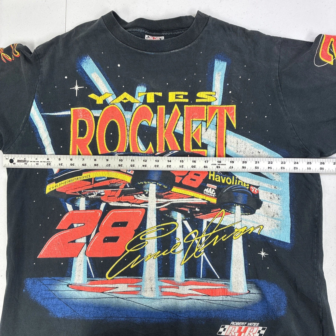Vintage Ernie Ervin Havoline Yates Rocket Racing T-Shirt 2XL All Over Print
