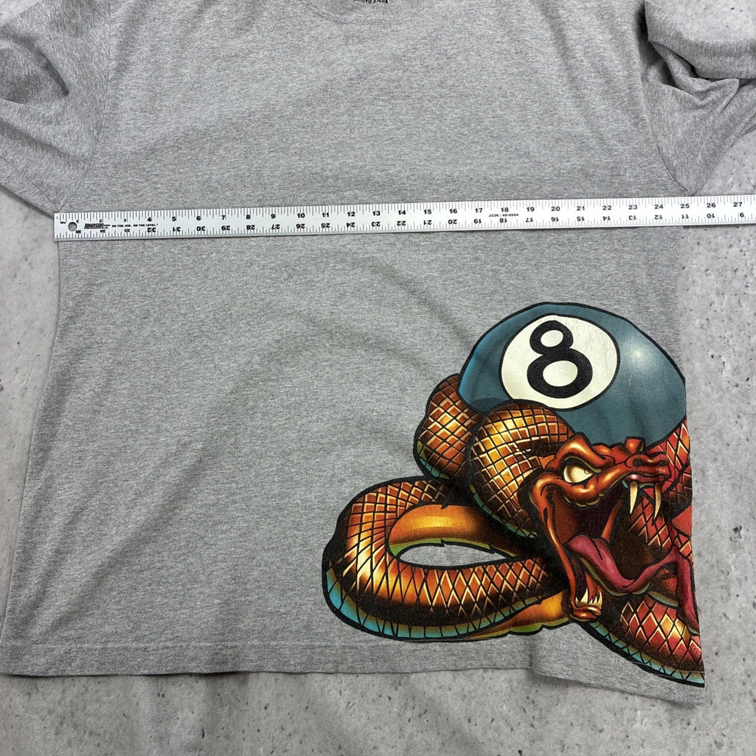 Vintage JNCO Jeans 8 Ball Snake Long Sleeve T-Shirt Size 2XL Y2K