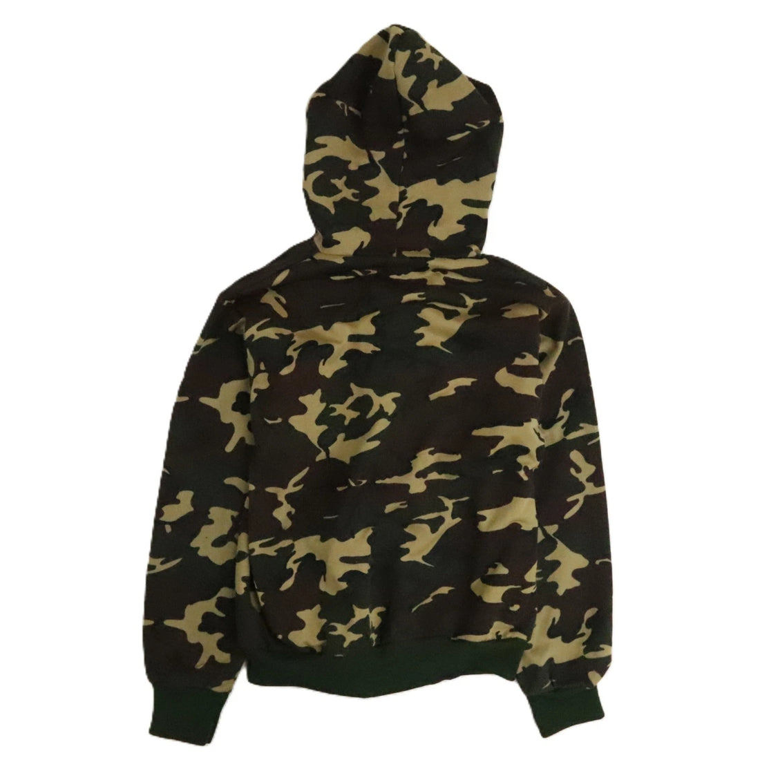 Vintage Camo Full Zip Sweatshirt Hoodie Size Medium Waffle Lined