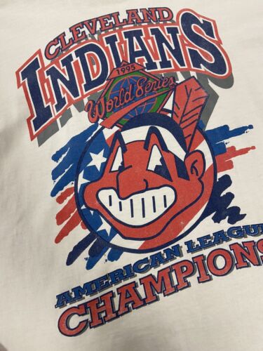 Vintage Cleveland Indians American League Champions-Shirt Size XL 1995 90s MLB