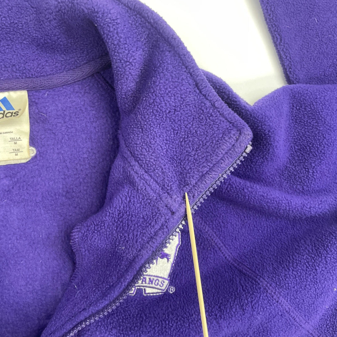 Western Mustangs Adidas 1/4 Zip Fleece Jacket Size Medium NCAA