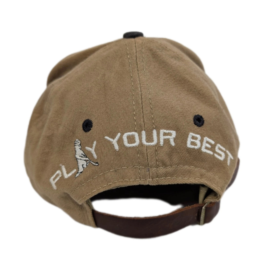 Vintage Ping Golf Two Tone Adjustable Hat Cap OSFA Leather Strap