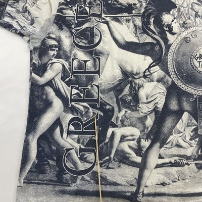 Vintage Greece Troy All Over Print T-Shirt Size Large