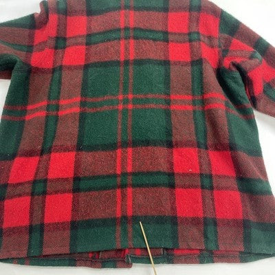 Vintage Woolrich Wool Button Up Shirt Jacket Size XL Plaid