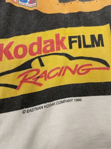 Vintage Sterling Merlin Kodak Racing T-Shirt Size 3XL White 1996 90s NASCAR