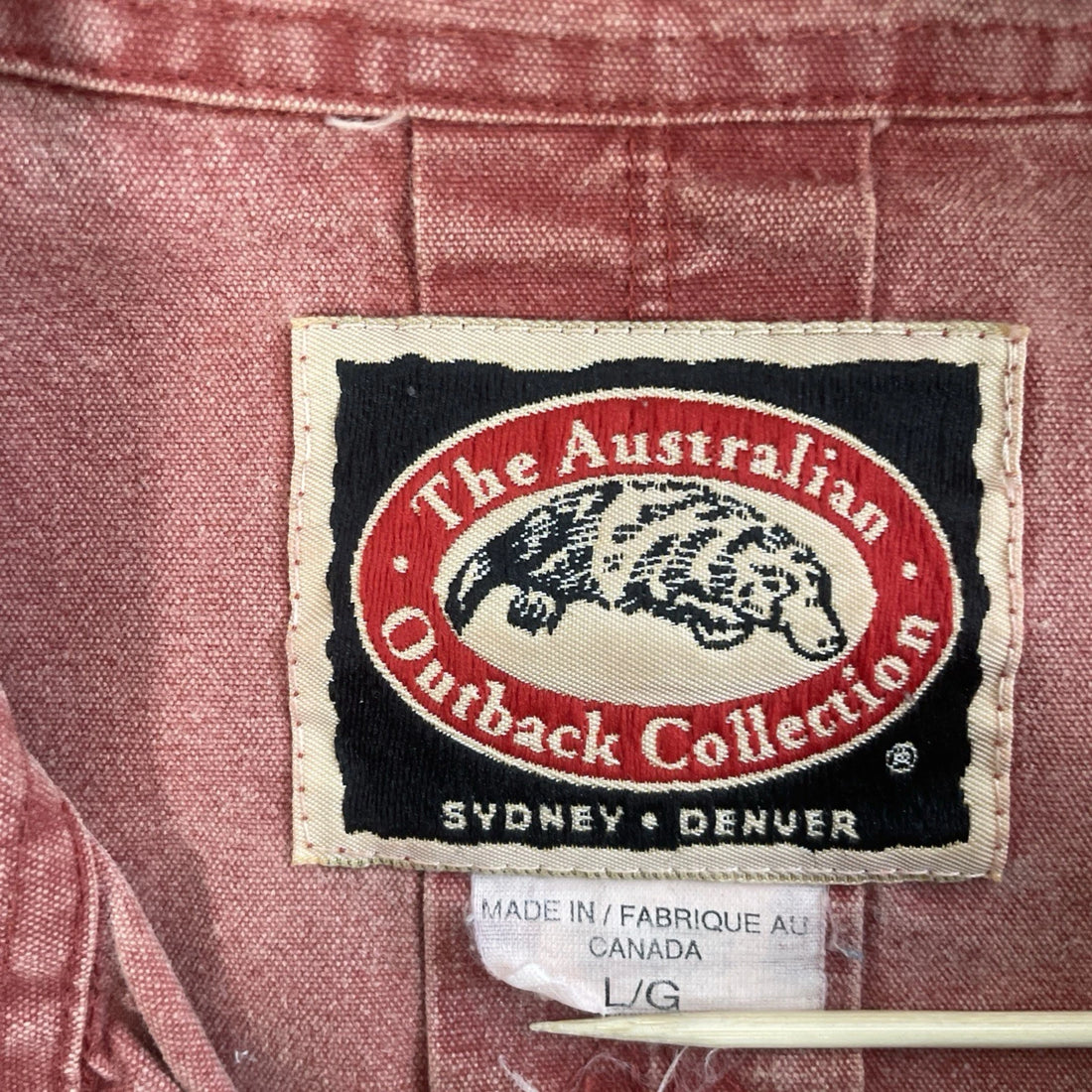 Vintage Australian Outback Collection Button Up Shirt Size Large