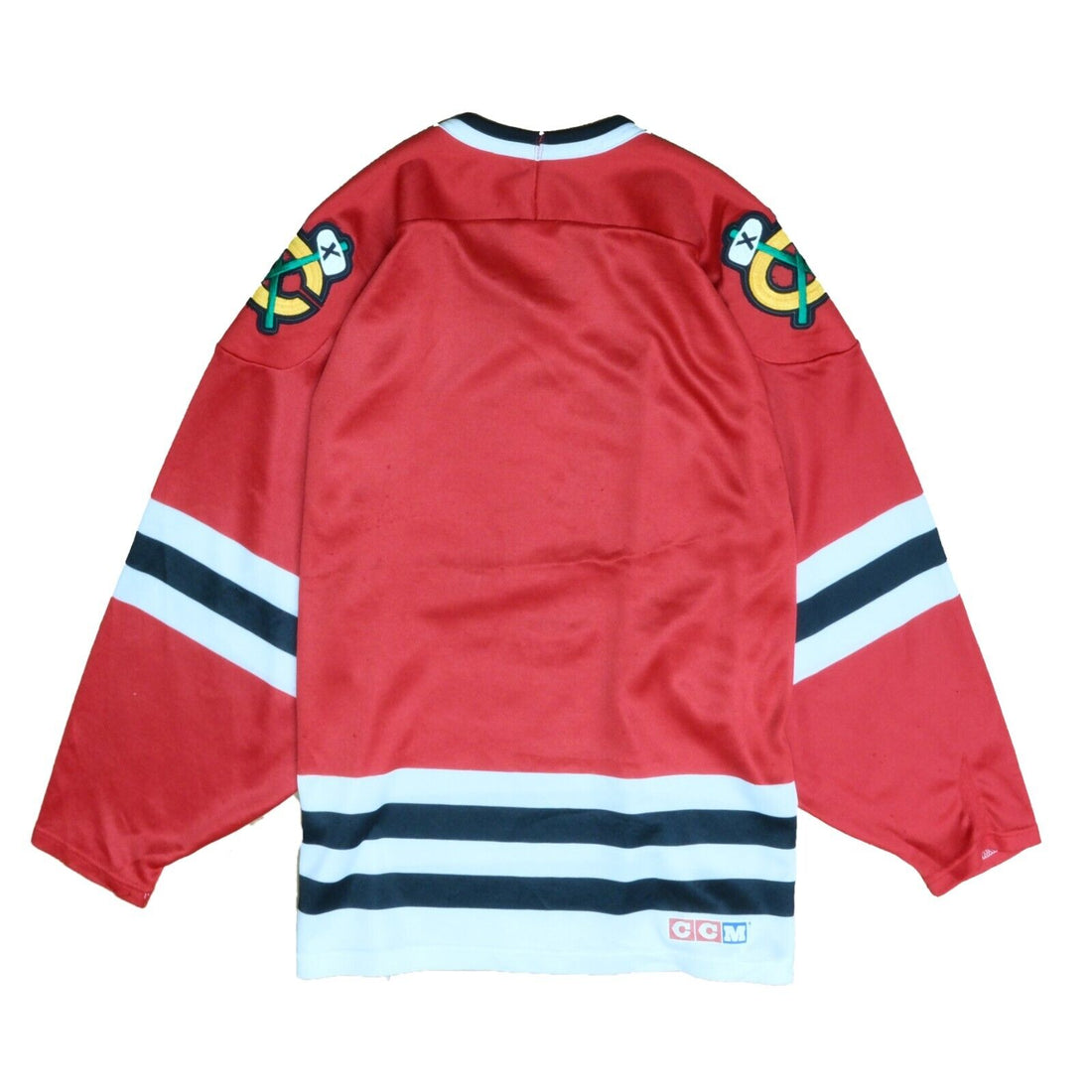 Vintage Chicago Blackhawks CCM Maska Hockey Jersey Size Medium Red 90s NHL