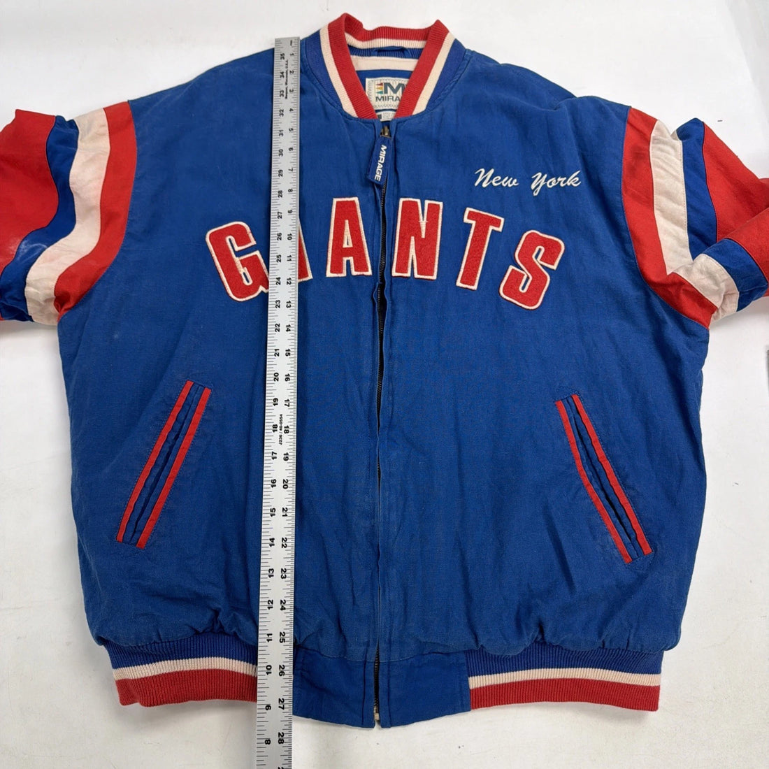 New York Giants Mirage Bomber Jacket Size Medium Throwback Collection NFL