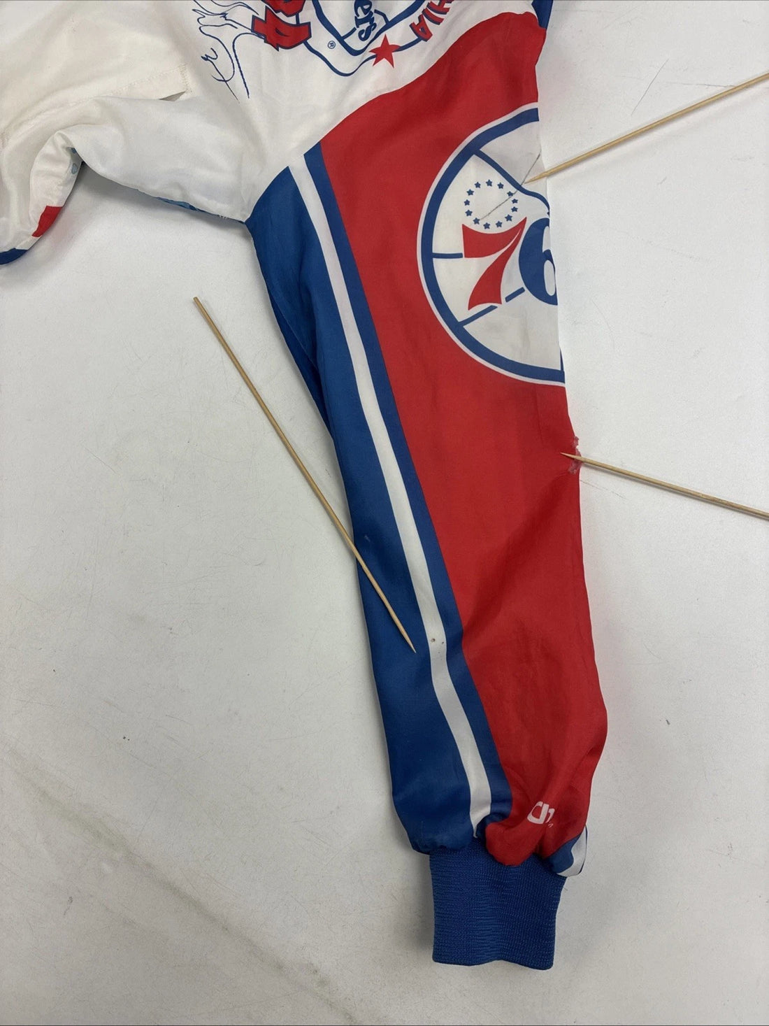 Vintage Charles Barkley Philadelphia 76ers Chalk Line Fanimation Jacket Small