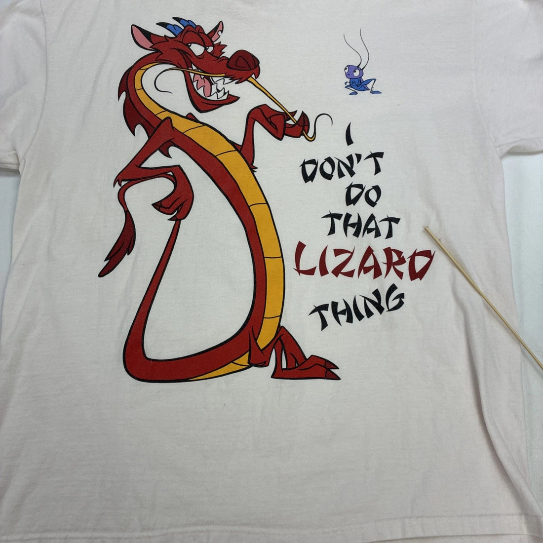 Vintage Mulan Mushu Disney T-Shirt Size XL 1998 90s