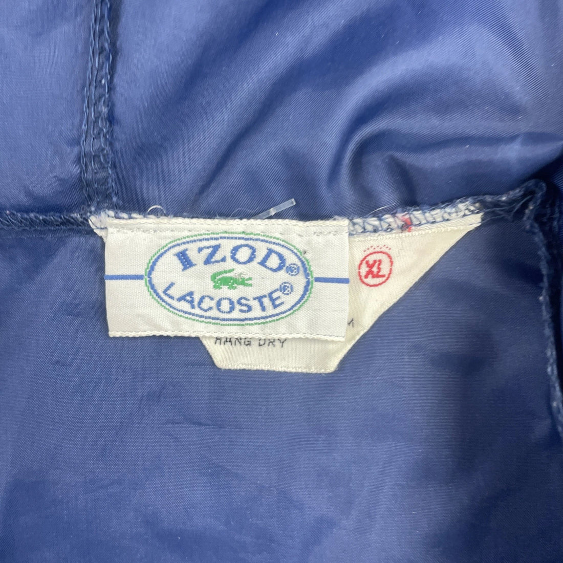 Vintage Izod Lacoste Pullover Windbreaker Light Jacket Size XL Blue